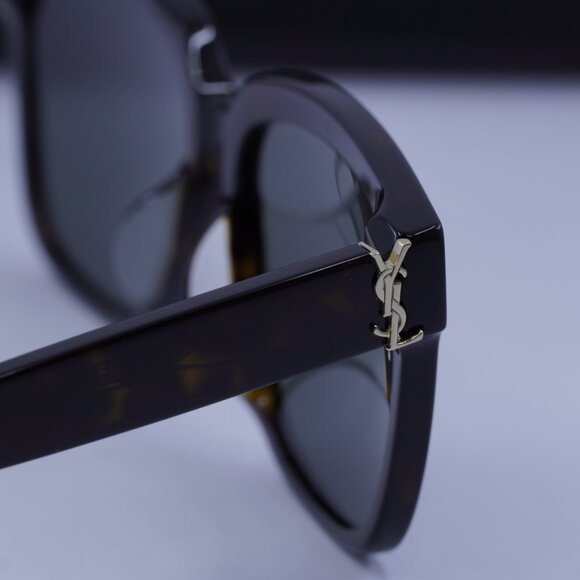 Saint Laurent SL M40/FN 004 Square Sunglasses – Havana/Grey - Picture 5 of 10